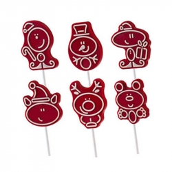 MOLDE PIRULETAS LOLLYPOP NAVIDAD 60x70mm 6c