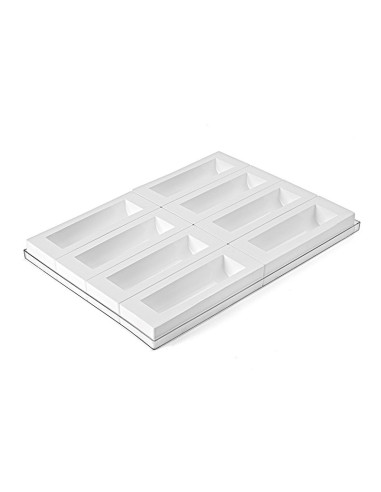 MOLDE SILICONA INSERT BUCHE 8c 220x60xh50 mm 565mlFormas clásicas