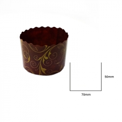 MOLDE PANETTONCINO 70x50mm PK(100u) GOLD FLOWERS