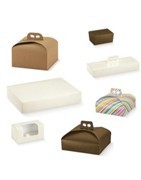 Cajas de cartón para uso en pastelería.