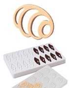 Moldes de policarbonato para decoración en chocolate.
